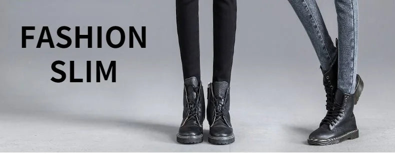 Women jeans Thick Velvet High Waist Skinny Jeans Jeans Winter Warm Plush Stretch Snow Jeans Lady Denim Pants women Trousers