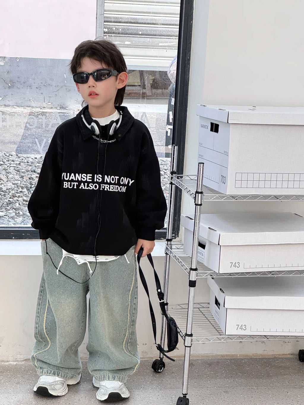 jeans pants 2024 Autumn New Korean Boys' Fashion  Retro Jeans Children's Pants  boys clothes