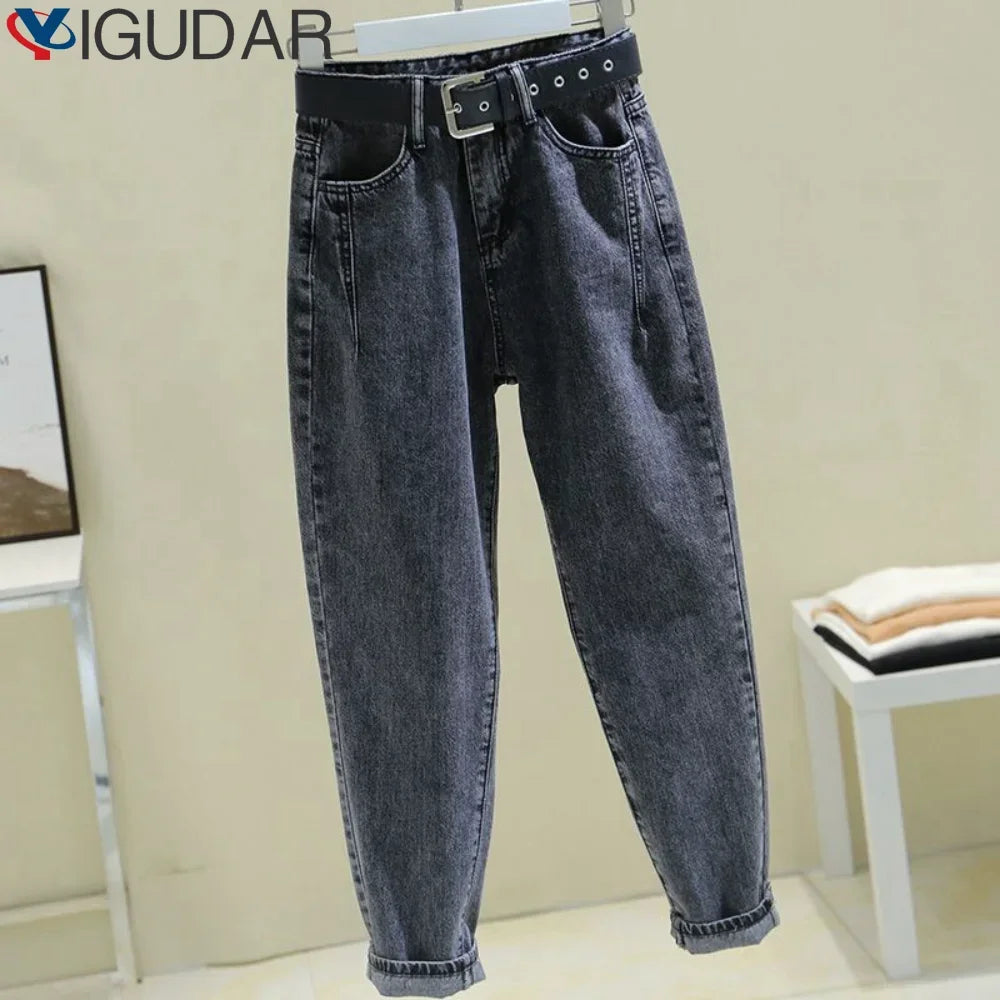 jeans women's spring 2023 new loose high waist slim nine Harlan pants tide korean fashion pantalones holgados mujer y2k