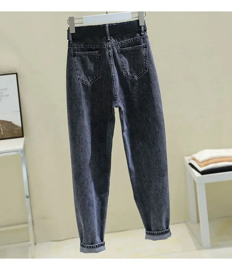 jeans women's spring 2023 new loose high waist slim nine Harlan pants tide korean fashion pantalones holgados mujer y2k