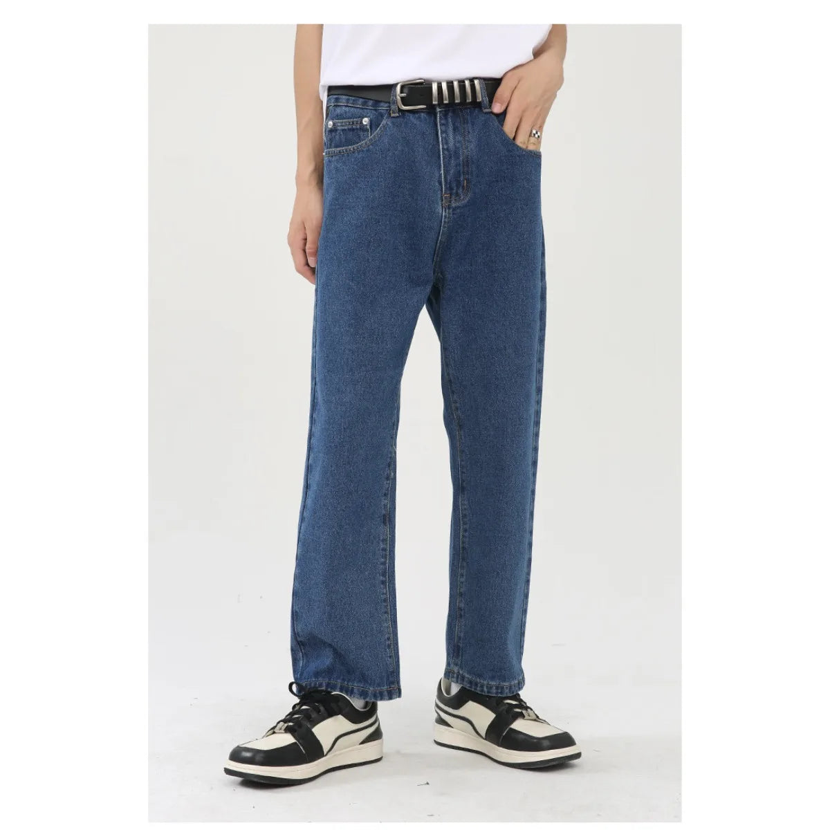 2026 Women's Fashion Basic Jeans Trendy Casual Straight-Leg Vintage Cropped Jeans Commute Shopping Vacation Wear