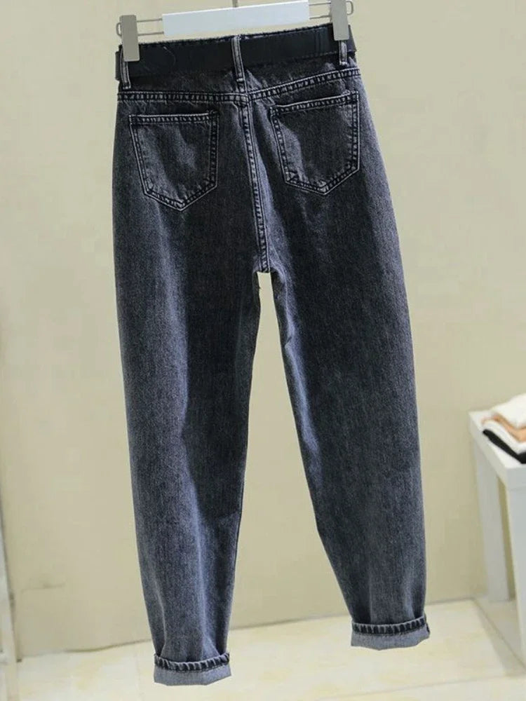 jeans women's spring 2023 new loose high waist slim nine Harlan pants tide korean fashion pantalones holgados mujer y2k