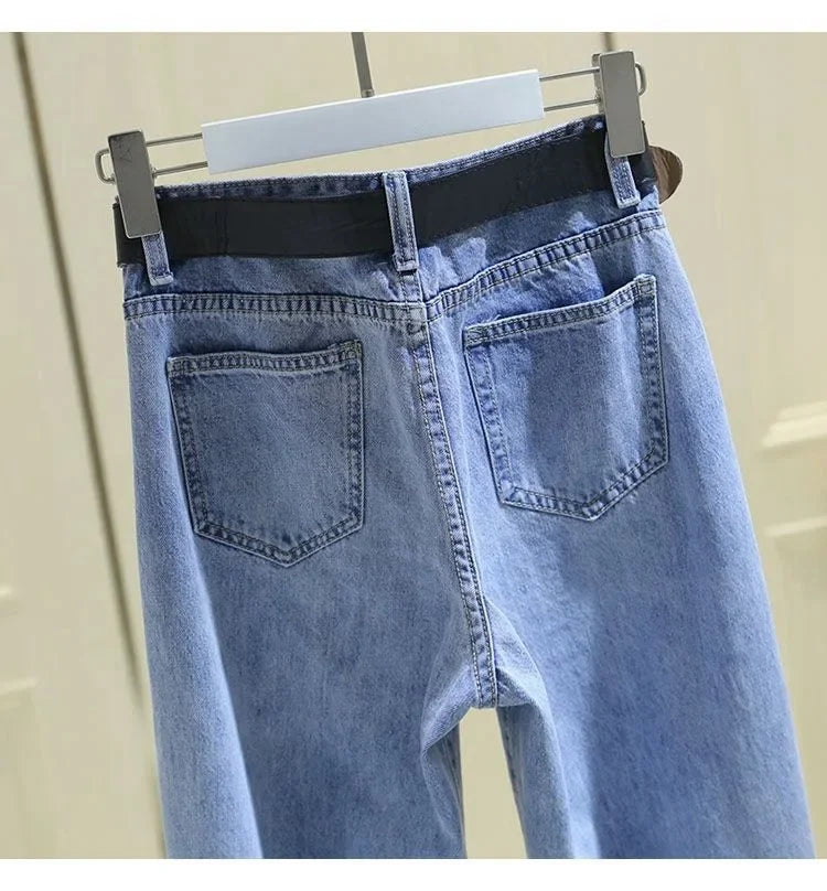 jeans women's spring 2023 new loose high waist slim nine Harlan pants tide korean fashion pantalones holgados mujer y2k