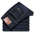 2026 JEAN New Business Men's Jeans Casual Straight Stretch Fashion Classic Blue Black Work Denim Trousers Male Brand Clothing