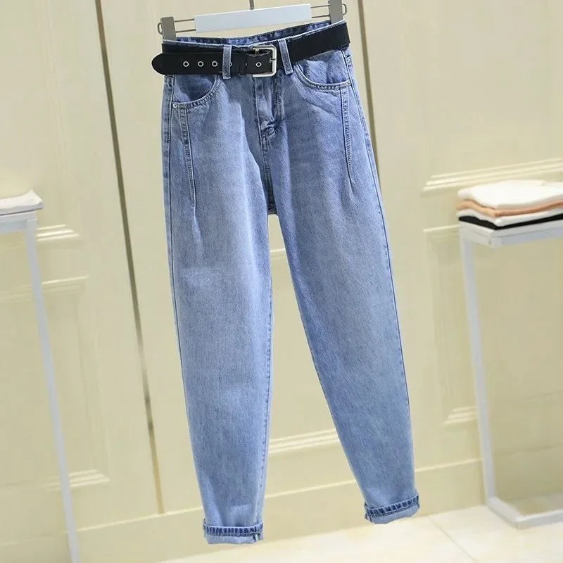 jeans women's spring 2023 new loose high waist slim nine Harlan pants tide korean fashion pantalones holgados mujer y2k