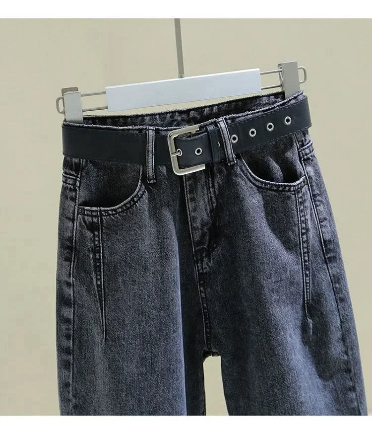 jeans women's spring 2023 new loose high waist slim nine Harlan pants tide korean fashion pantalones holgados mujer y2k