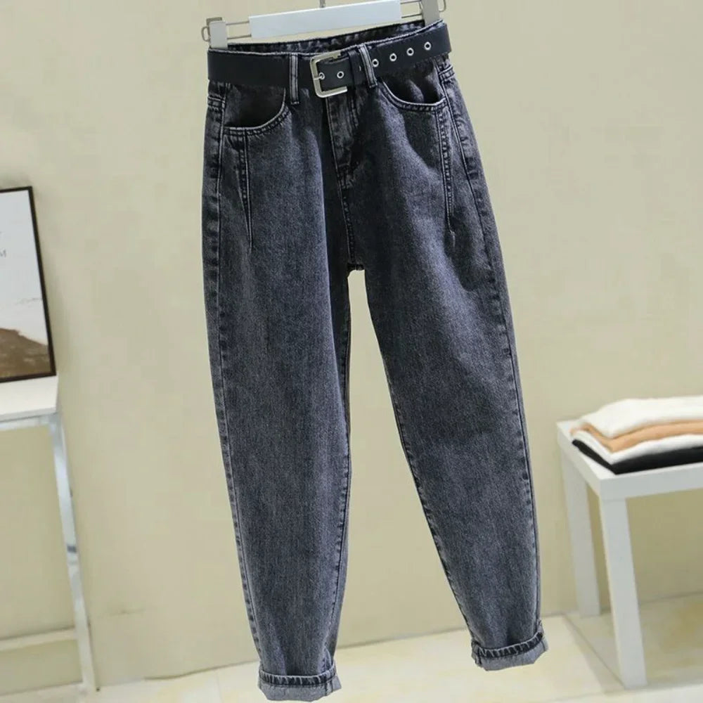 jeans women's spring 2023 new loose high waist slim nine Harlan pants tide korean fashion pantalones holgados mujer y2k
