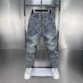 Jacquard American Classic Jeans Fashion Joints Harem Pants High Quality  Loose Harajuku Straight-Leg Trousers Men Clothing