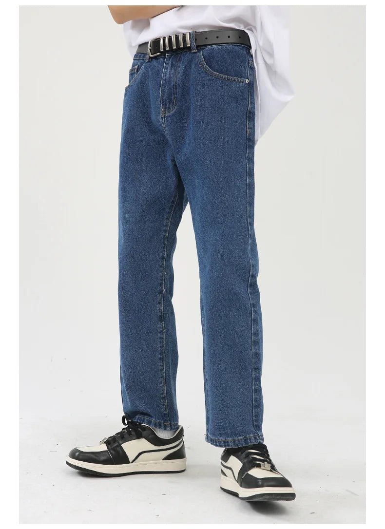 2026 Women's Fashion Basic Jeans Trendy Casual Straight-Leg Vintage Cropped Jeans Commute Shopping Vacation Wear